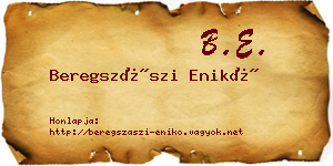 Beregszászi Enikő névjegykártya